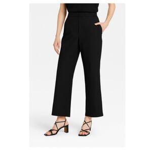460 Women's High-Rise Wide-Leg Black Pants Dressy Work Trousers